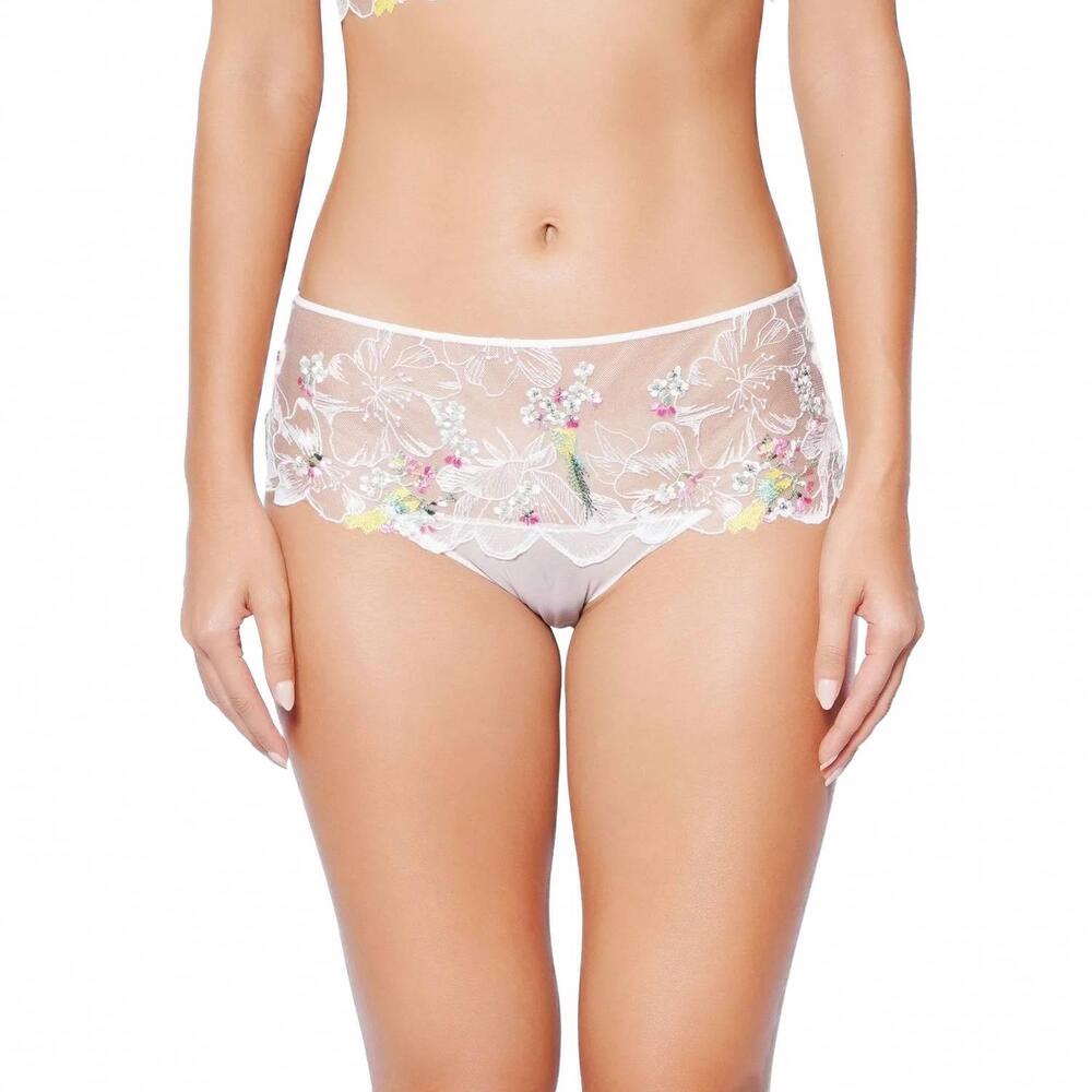 NEW HUIT winter romance shorty panty in floral white